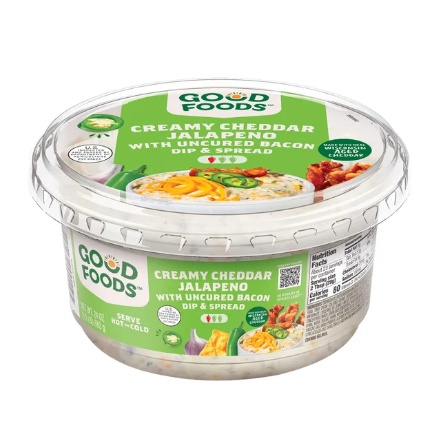 GOOD FOODS CHEDDAR JALAPENO DIP 24 OUNCE CONTAINER
