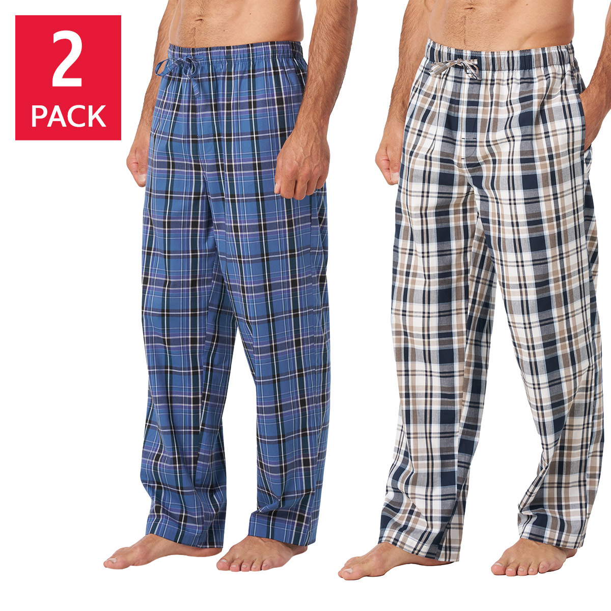 Majestic Men's Poplin Lounge Pant, 2-Pack | Costco