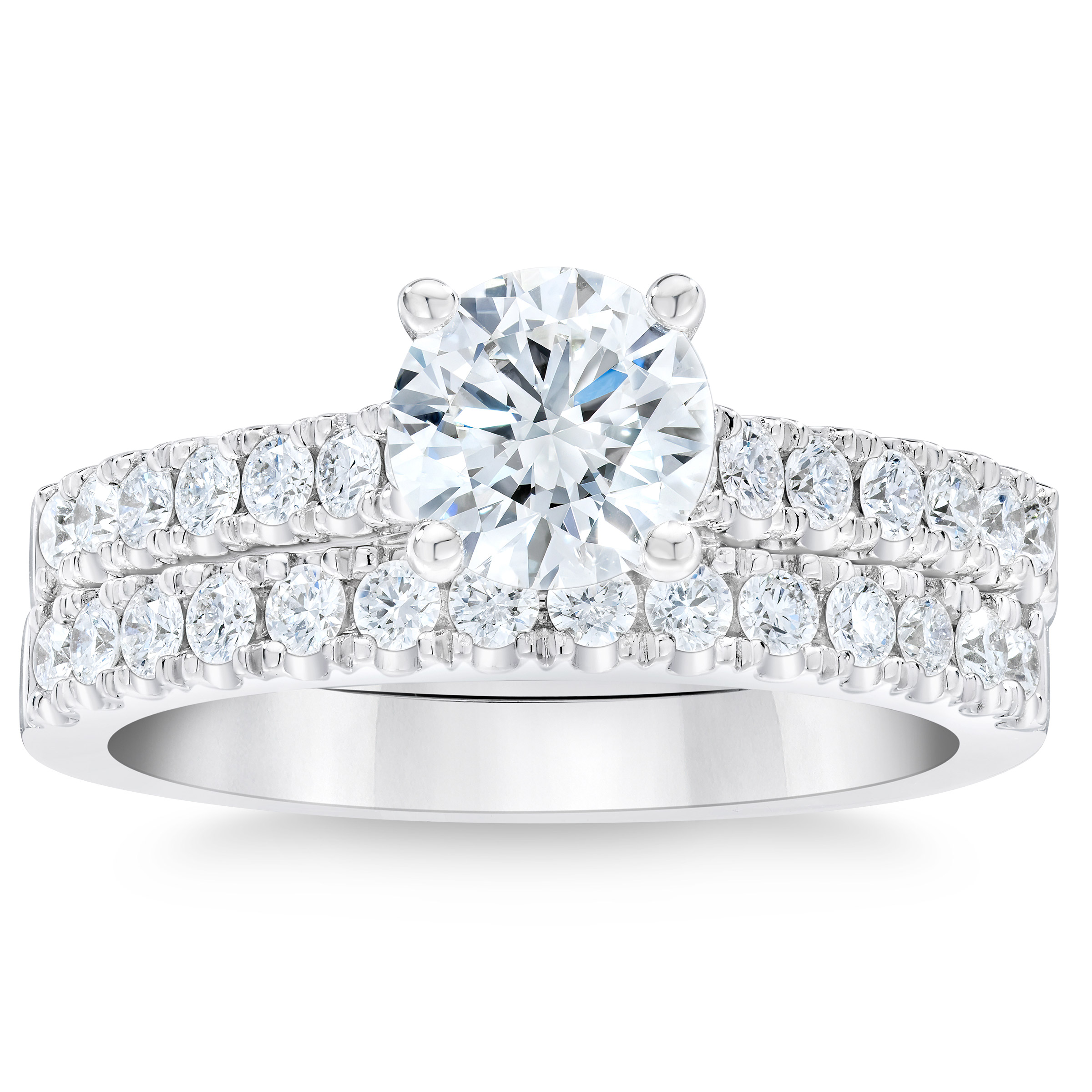 Round Brilliant Diamond Wedding Set (1.70 ctw)