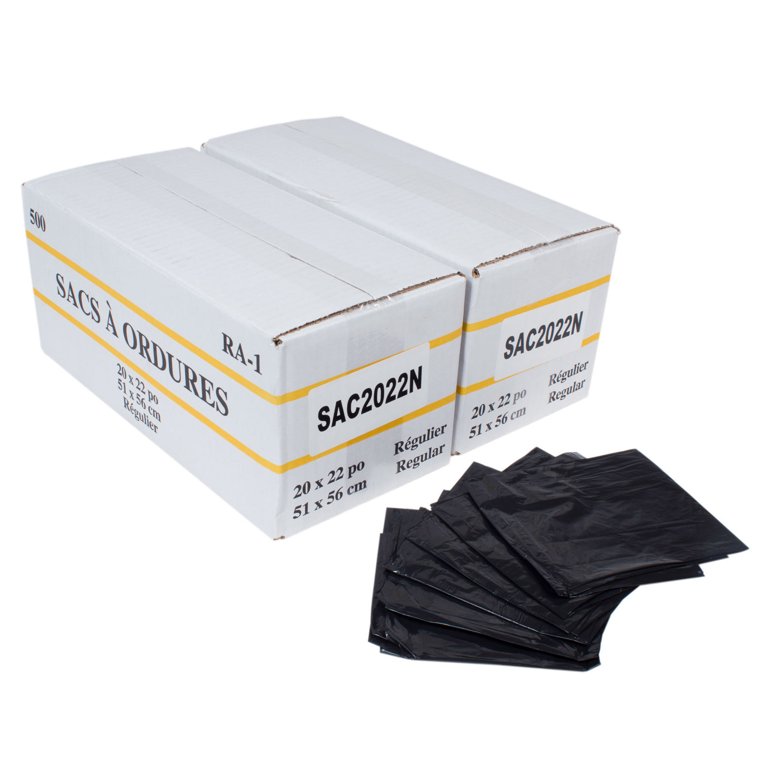 Johnny Vac – Sacs à ordures robustes de 50,8 cm x 55,88 cm (20 po x 22 po) 