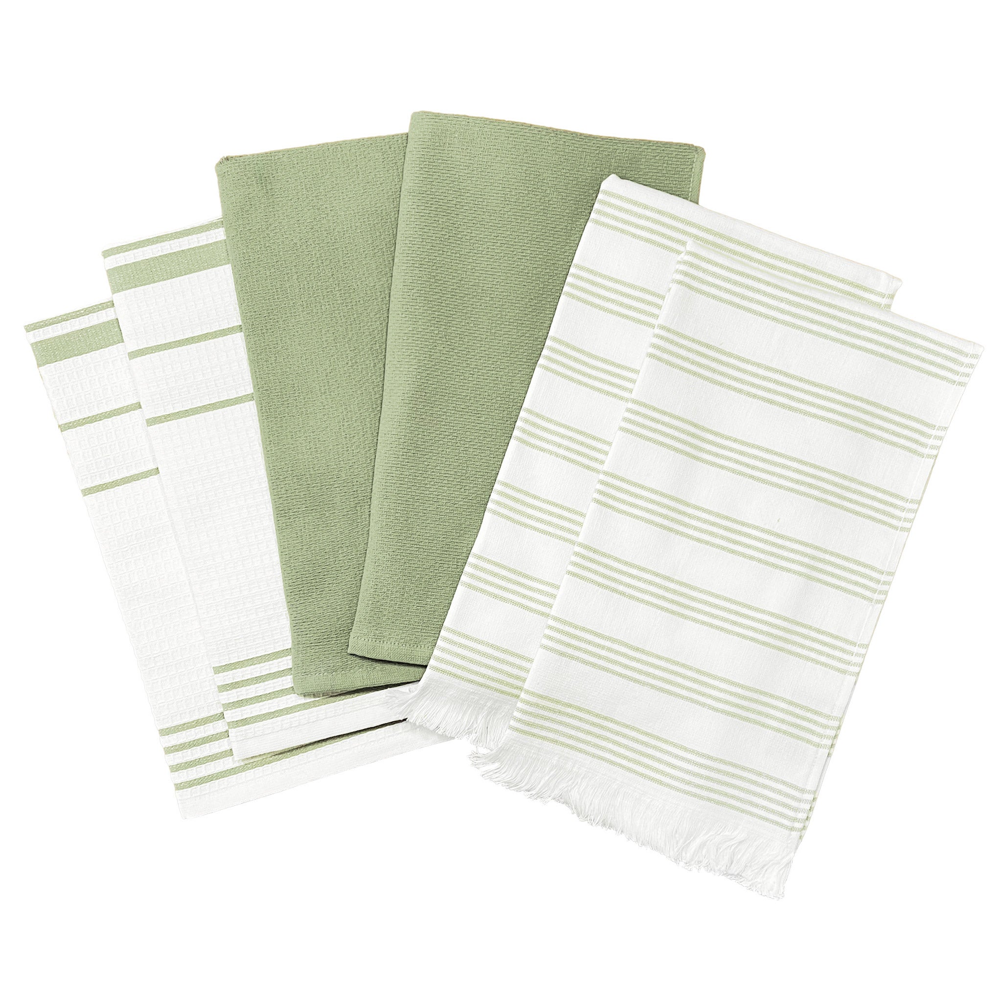 Turkish Utility Kitchen Towels, 6-pack
