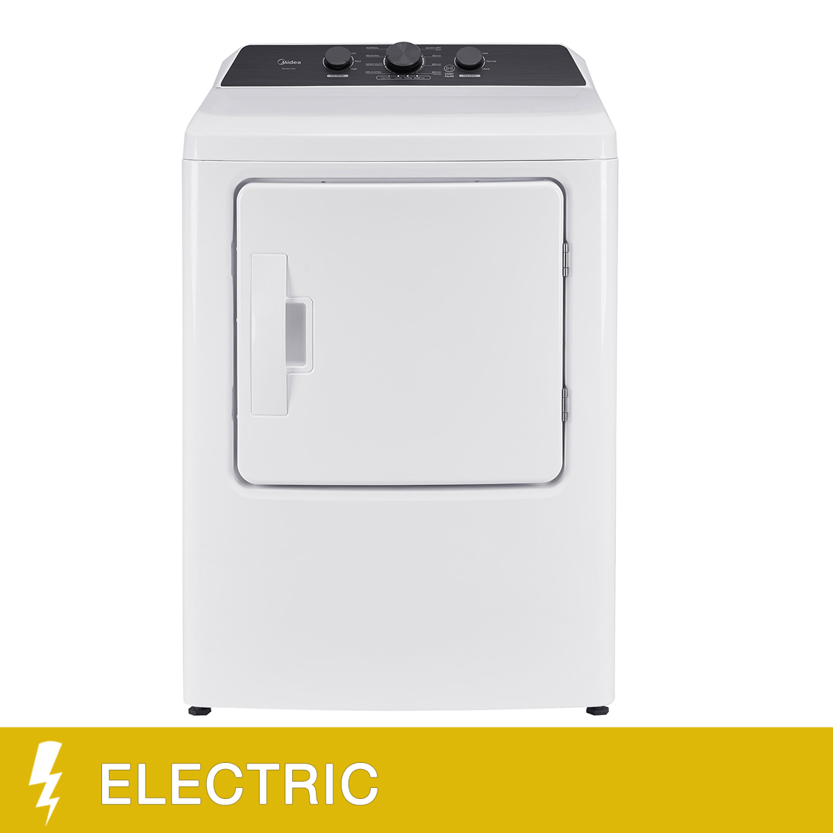 Midea  7.0 cu ft. White Electric Dryer with Wrinkle-Free Perfection