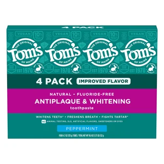 TOM'S OF MAINE ANTIPLAQUE & WHITENING TOOTHPASTE 4/4.7OZ