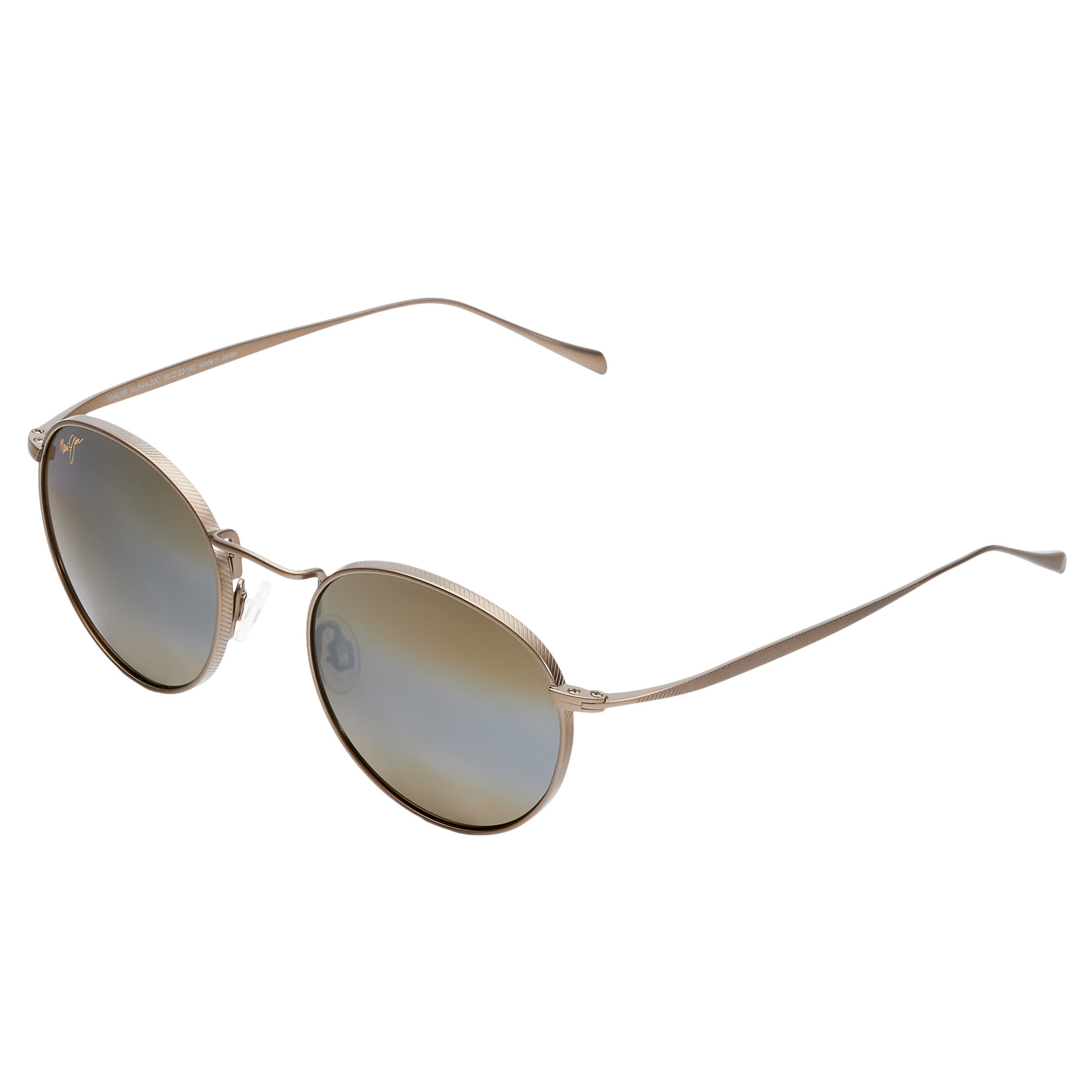 マニマリス　フルムーン　ナチュラル Maui Jim Pineapple 784-14D Slate Grey and Brown Stripe Neutral
