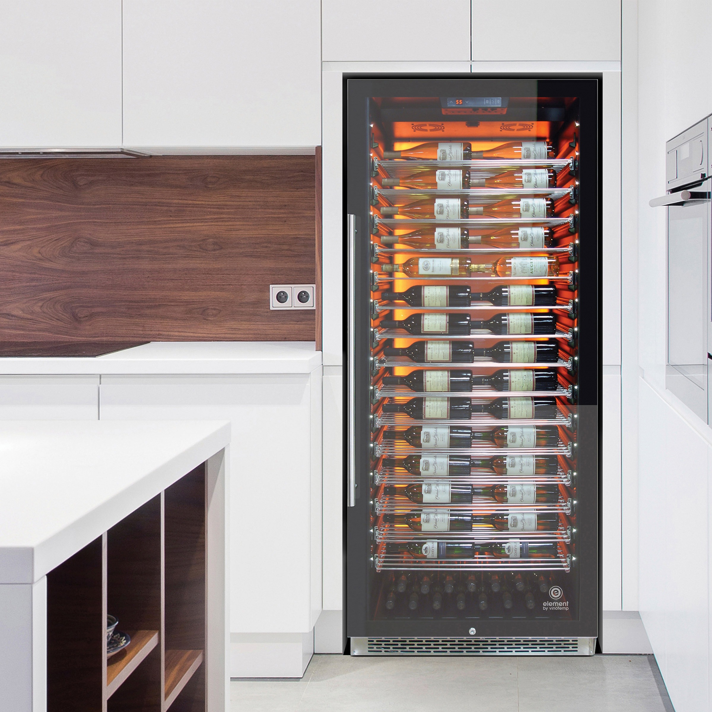 Vinotemp 188-Bottle Backlit Single-Zone Wine Cooler