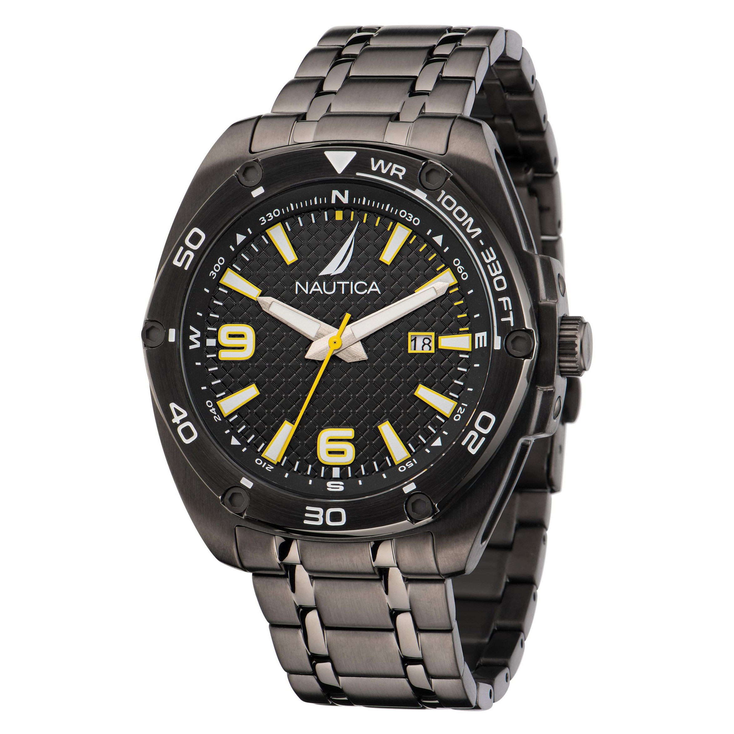 Nautica Tin Can Bay Black Dial Men's Watch