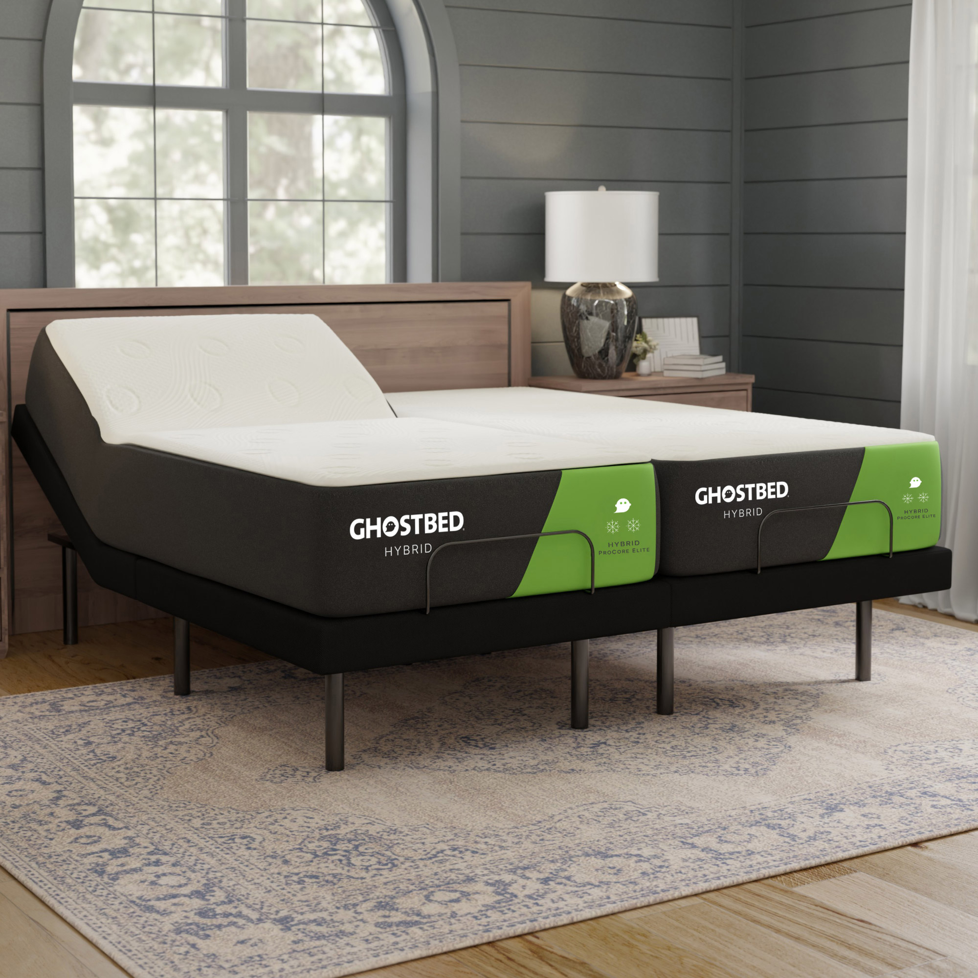 GhostBed Hybrid II - Matelas de 33 cm (13 po) avec base de lit réglable