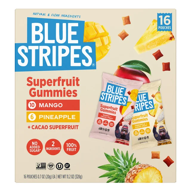 BLUE STRIPES SUPERFRUIT GUMMIES 11.2 OZ