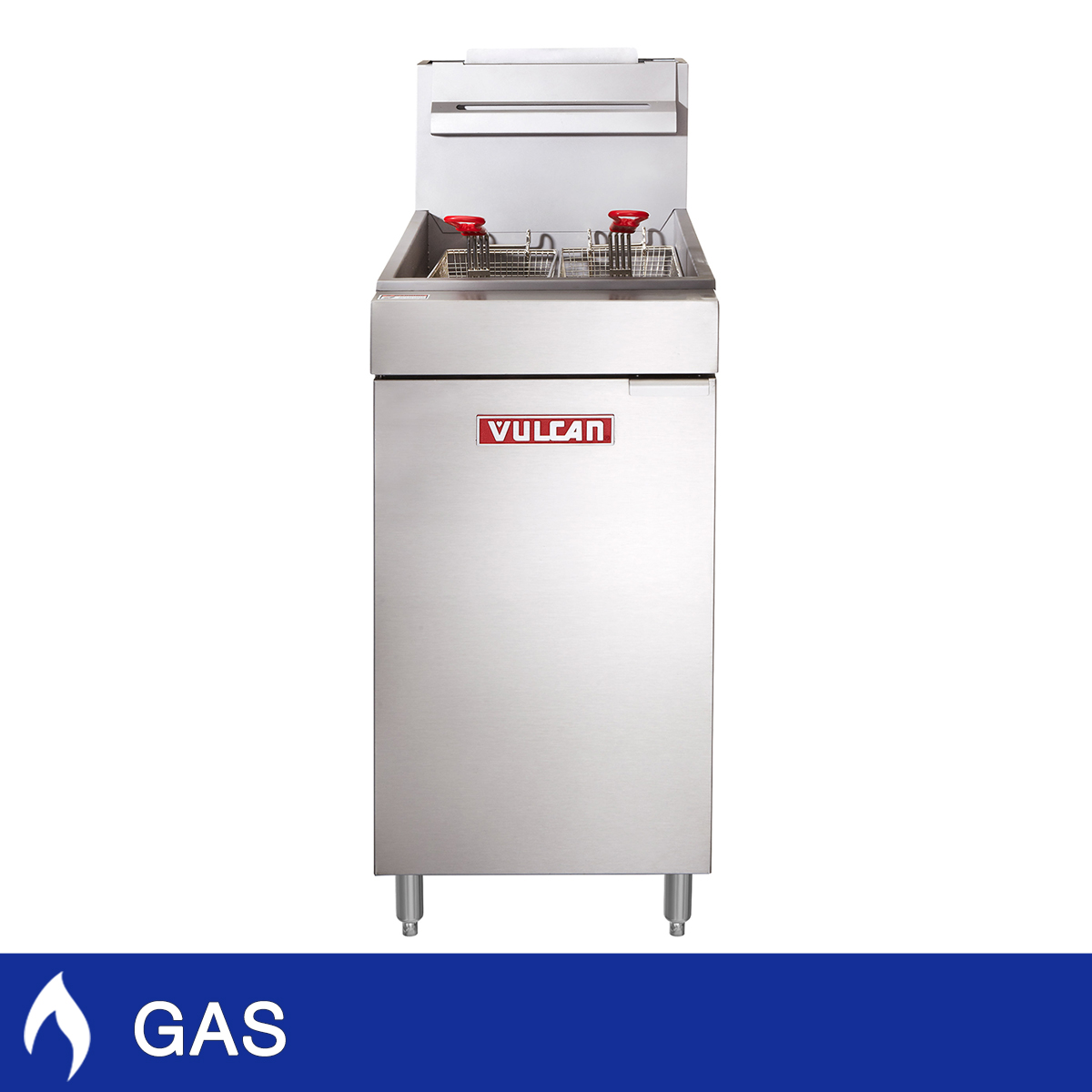Vulcan 30 in. 40 lb Stainless Steel Commercial Gas Fryer