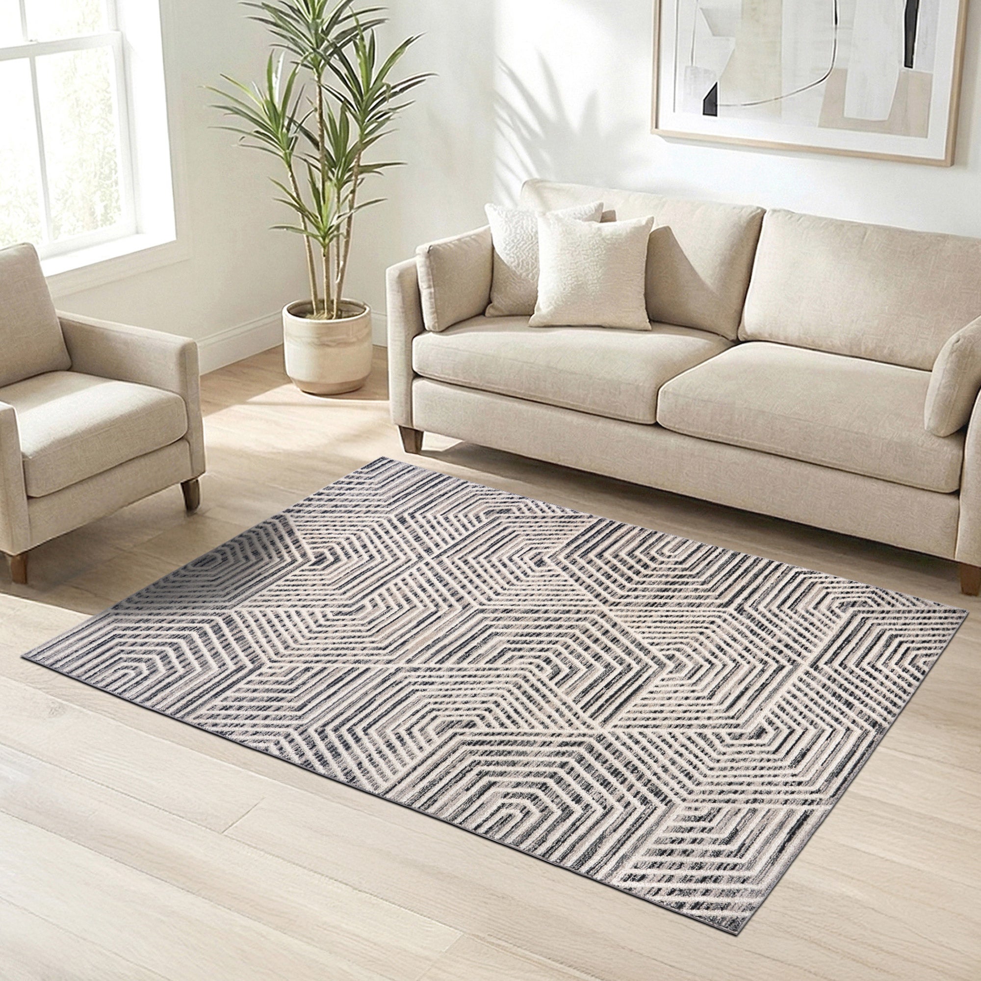 Classic AA 乾燥水苔　 ３kg 50cm x 35cm x 32cm Solaris Area Rug, Viara Charcoal, 5'3” x 7' | Costco