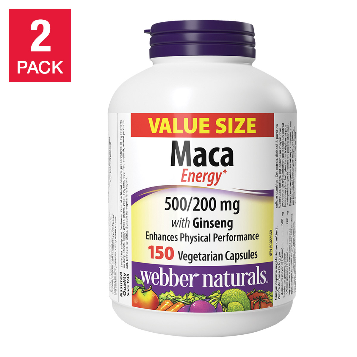 webber naturals Maca Energy with Ginseng 2 x 150 Capsules