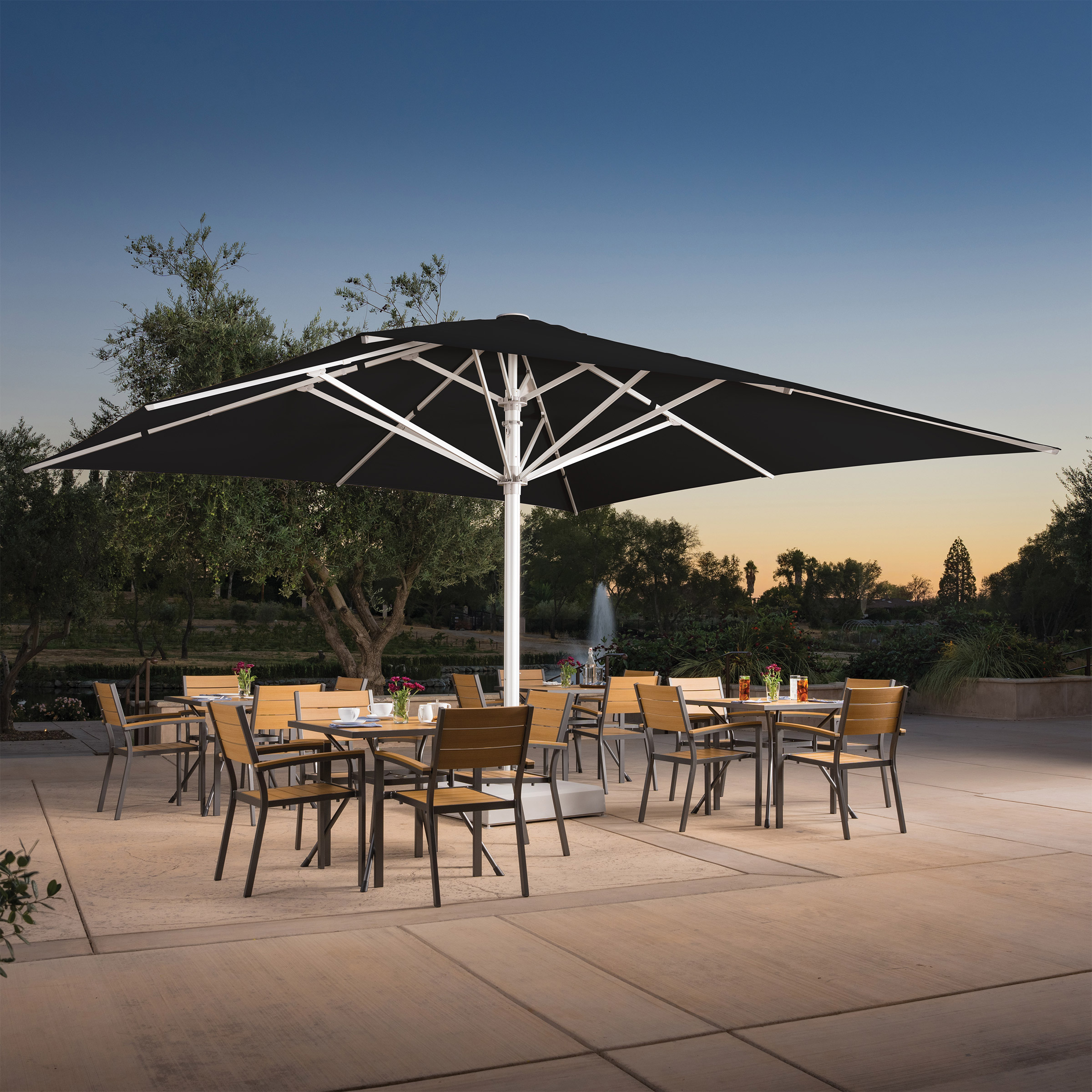 California Umbrella Newport Series 9 FT Round Commercial Patio Umbrell –  Eternal Fountains, image size:1024x1024