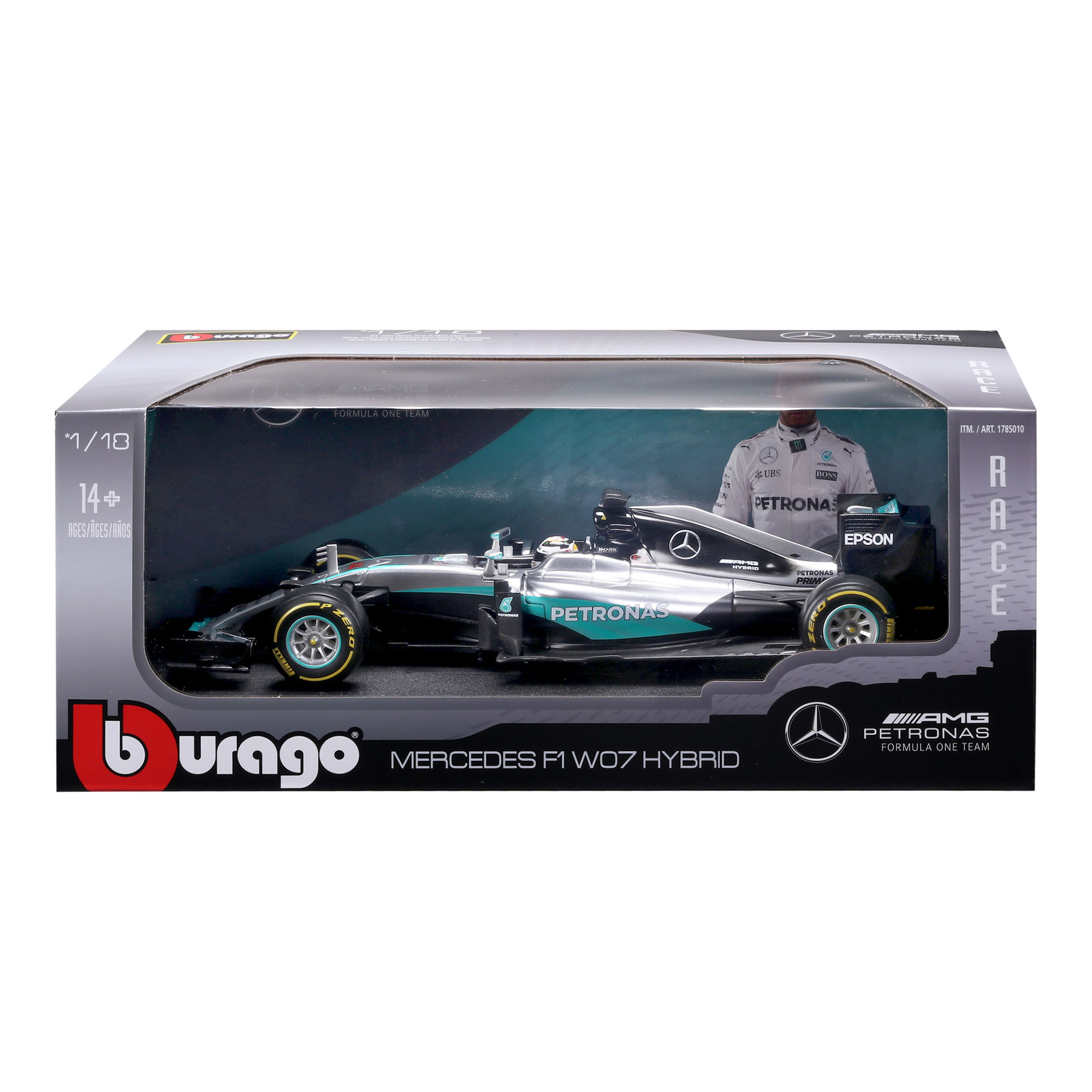 Bburago 1:43 Mercedes Formula Racing Die-cast Model 6-pack