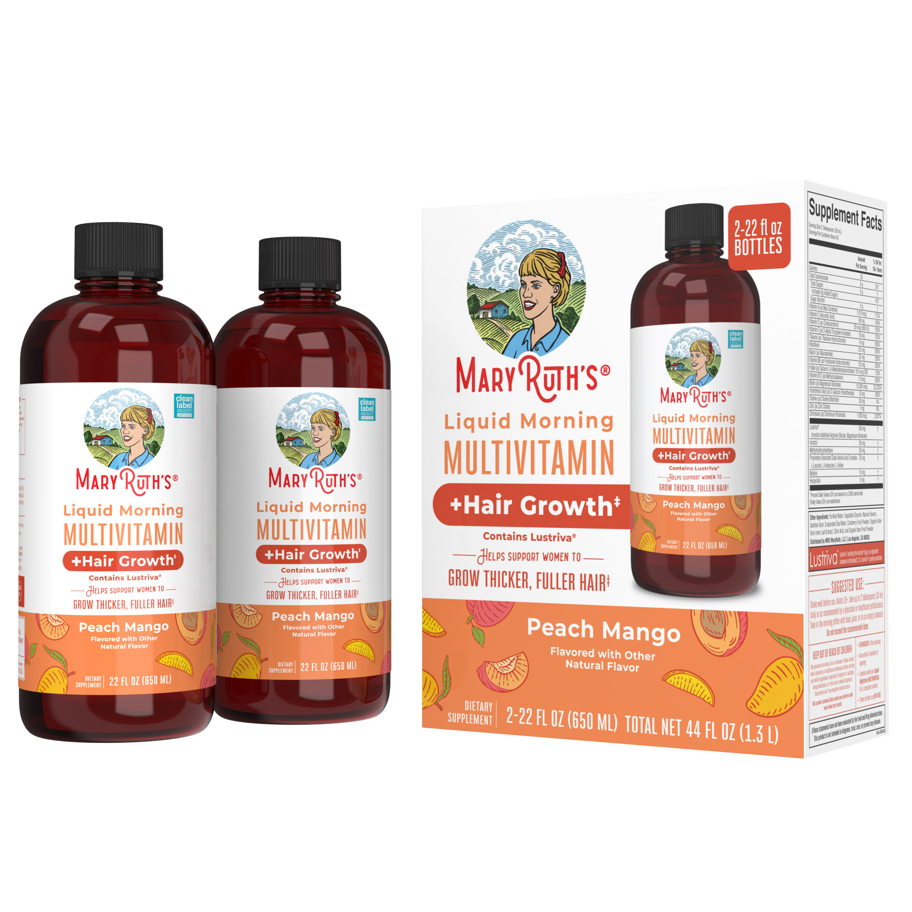 elfbar nachfüll pod läuft aus MaryRuth's Liquid Morning Multivitamin + Hair Growth, Peach Mango, 22 fl.  oz., 2-pack
