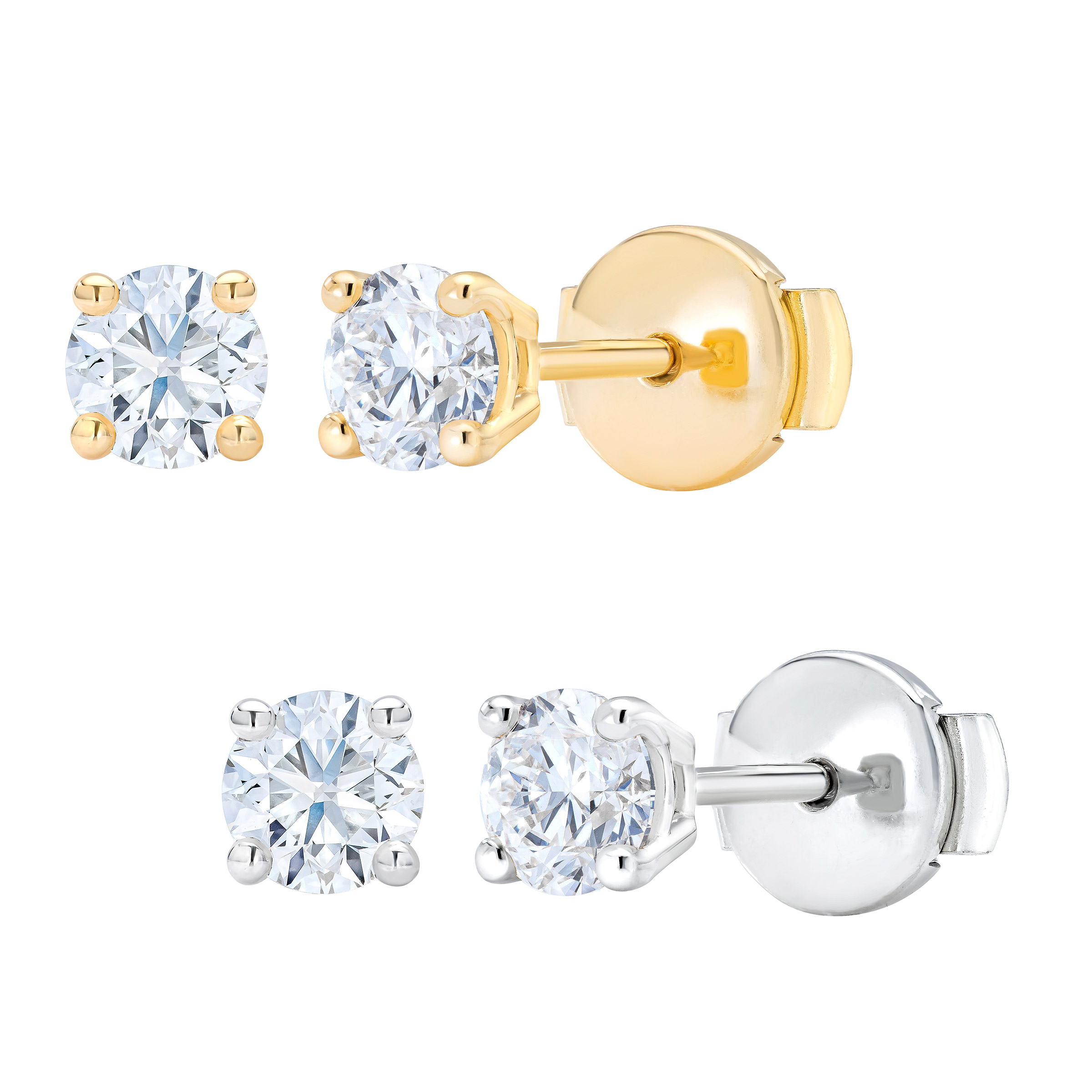 Round Brilliant Diamond Stud Earrings (0.70 ctw)