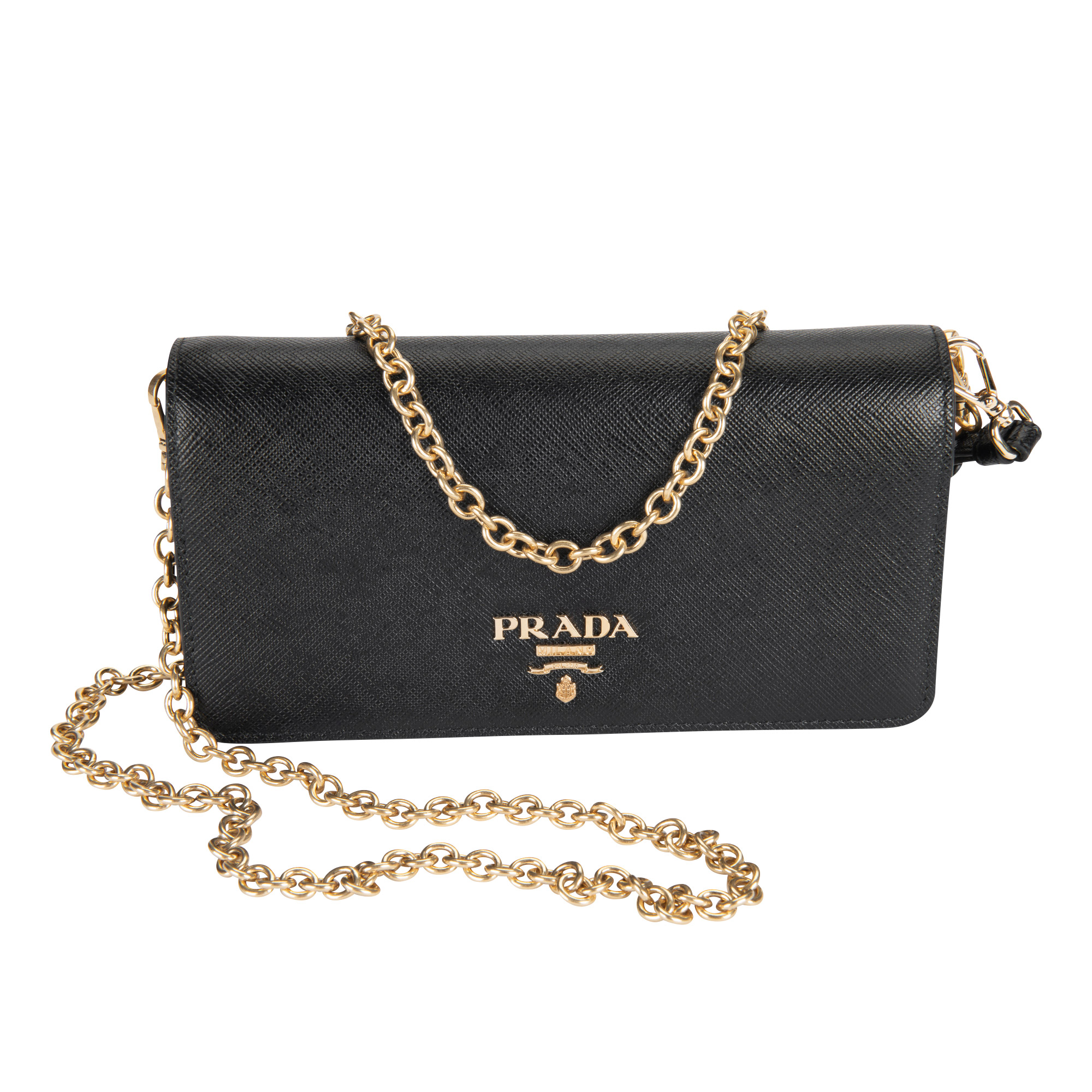 Prada Wallet with Chain, Nero | Costco