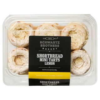 SCHWARTZ BROTHERS SHORTBREAD MINI TARTS LEMON 24 OZ