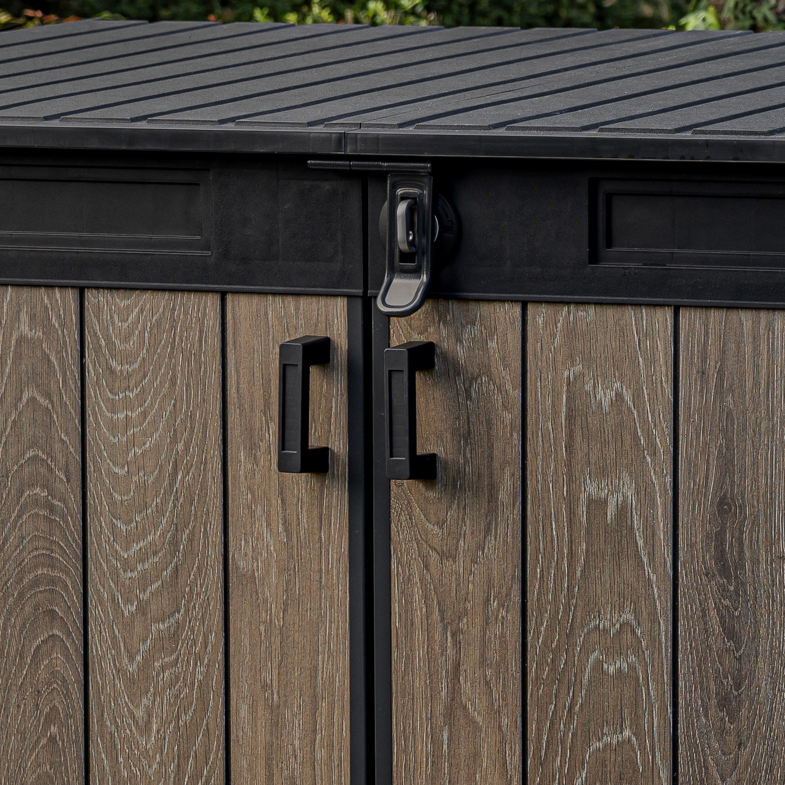 Keter Horizontal 6.2 ft. x 3.6 ft. Outdoor Storage Shed, Walnut