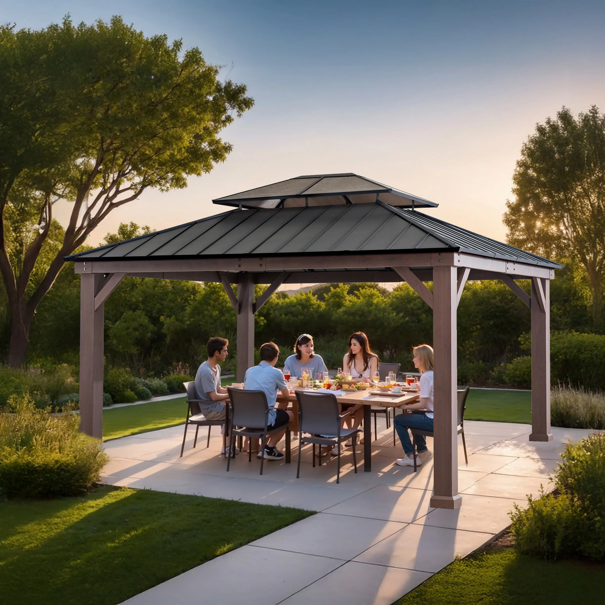 スケキヨ　804040804035 天板金網コーキング Sunjoy Fenwick Gazebo | Costco