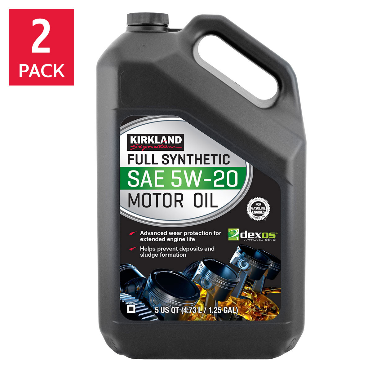 2 Pack Mobil 1 Extended Performance Full Synthetic Motor Oil 5W-20, 5 Quarts Each