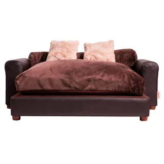 LEATHERETTE PET SOFA BLACK OR CHOCOLATE X-LARGE