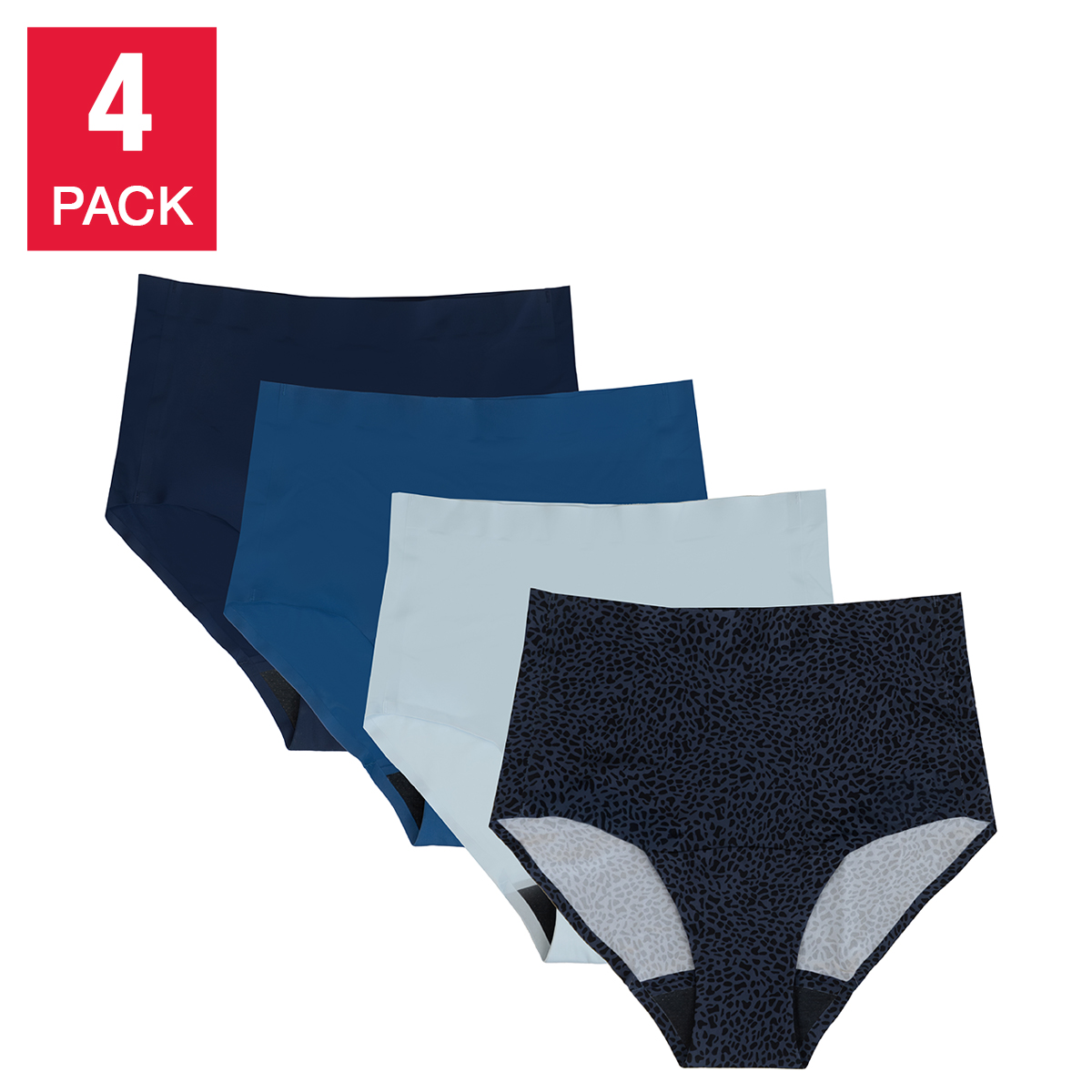 the natural Women’s Leak Proof High Rise Briefs, 4-pack