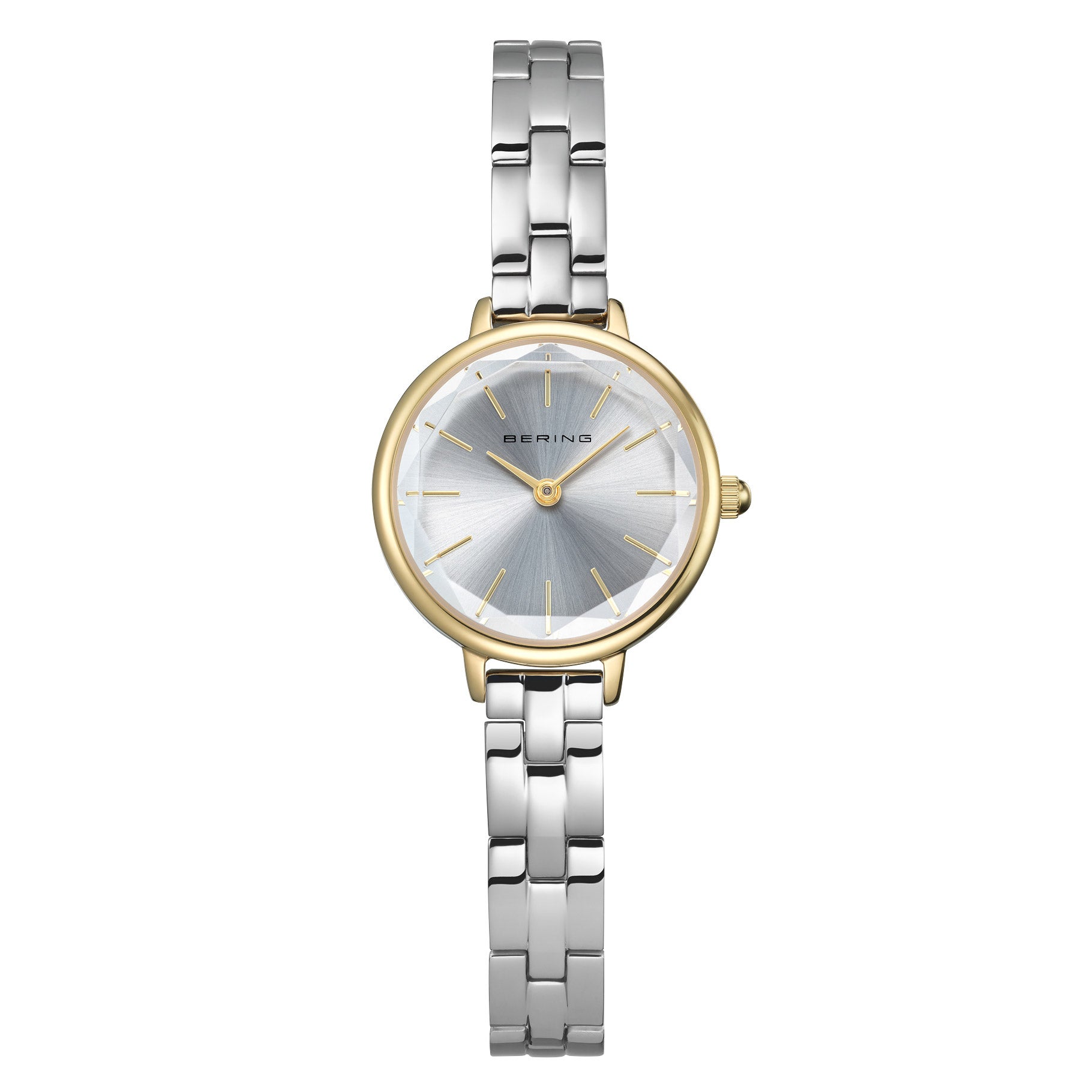 Bering Faceted Crystal Two Tone Stainless Steel Women's Quartz