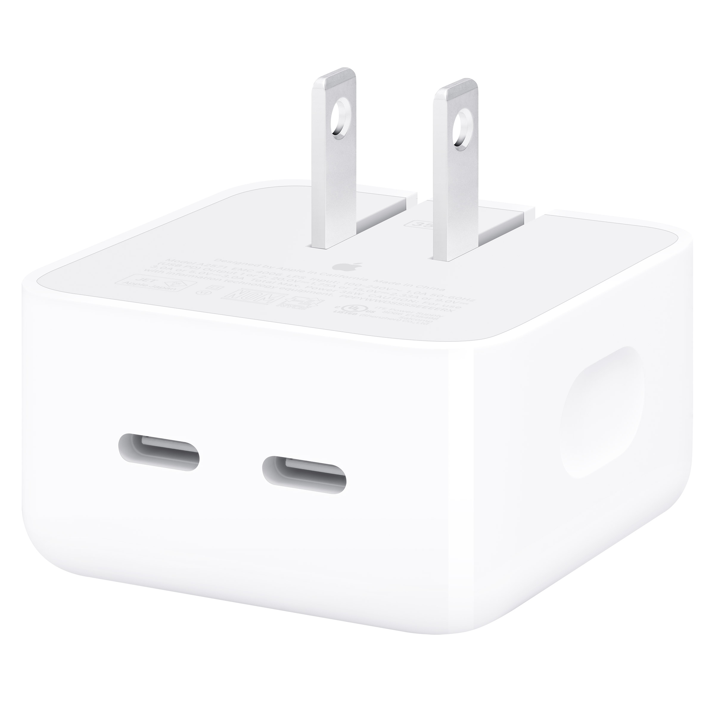 Apple 35W Dual USB-C Port Compact Power Adapter