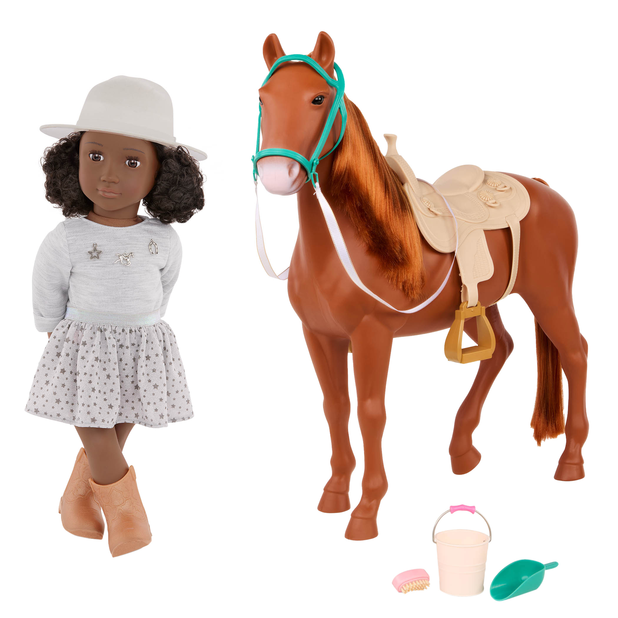 Our Generation 18-inch Doll and Horse Set - Victoria and Saddlebred Horse