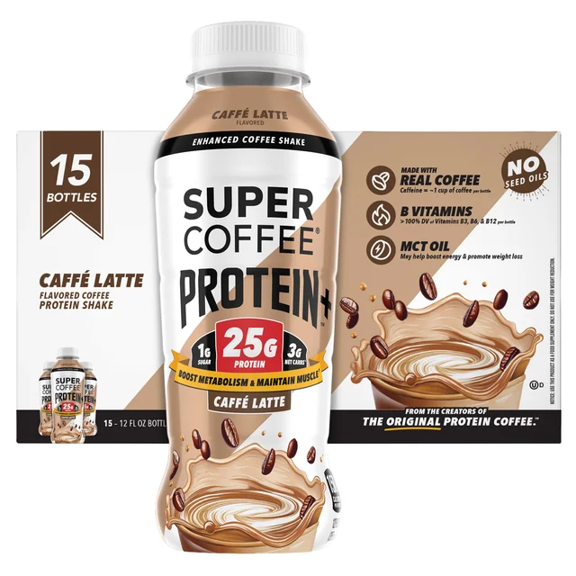 SUPER COFFEE PROTEIN+ CAFFE LATTE 12 FL OZ/15 PK