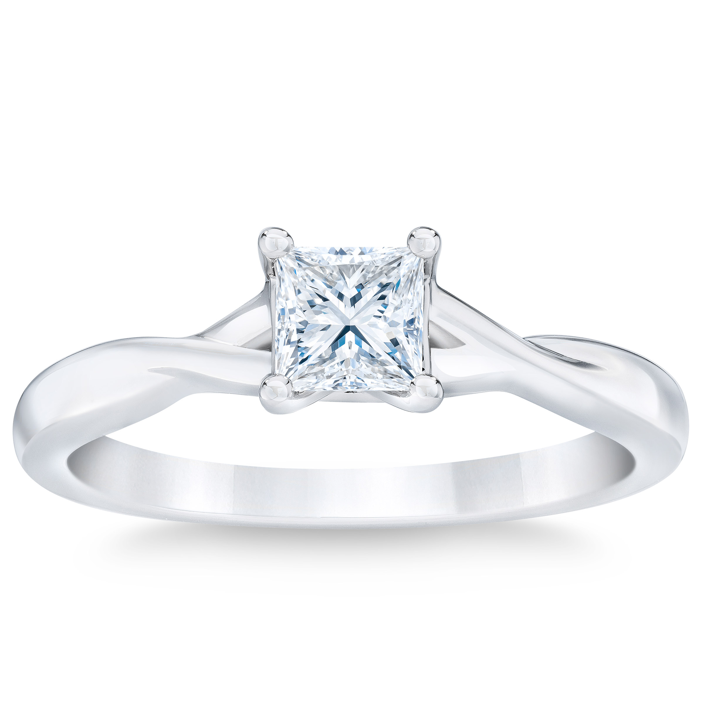 Princess Cut Diamond Solitaire Ring (0.50 ct)