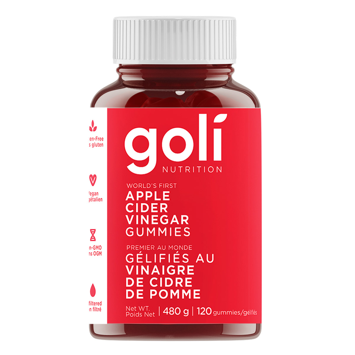 Goli Apple Cider Vinegar Gummies, 120 Gummies