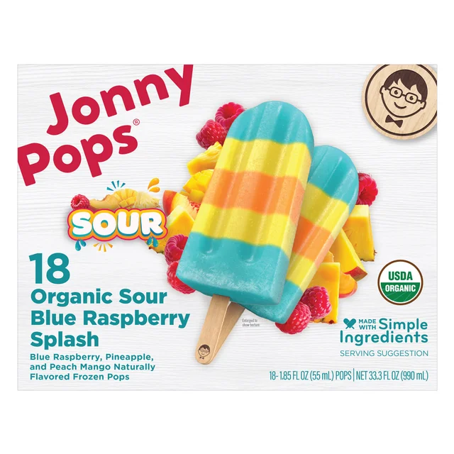 JONNY POPS ORGANIC SOUR SPLASH 18 CT