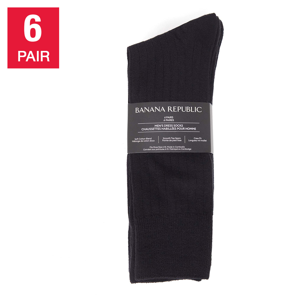 Banana Republic Men's Dress Socks, 6-pair