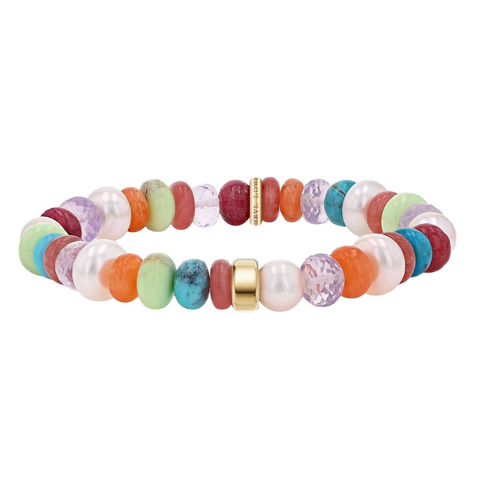Sheryl Lowe California Days Mixed Beaded Bracelet with 14kt Gold