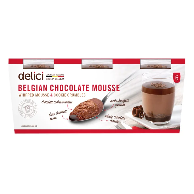 Delici Chocolate Mousse, 6-count