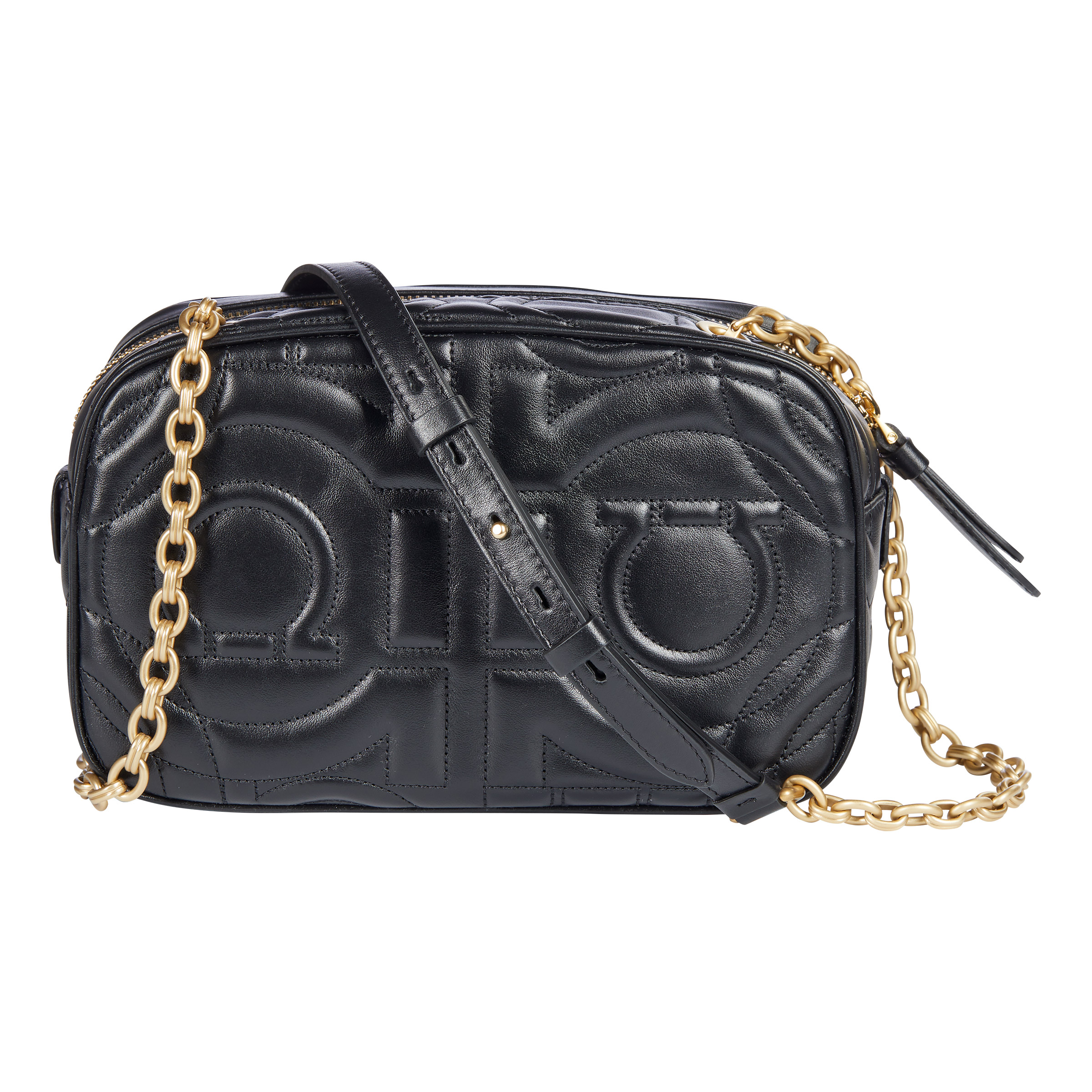 Salvatore Ferragamo Gancini Camera Bag, Black | Costco