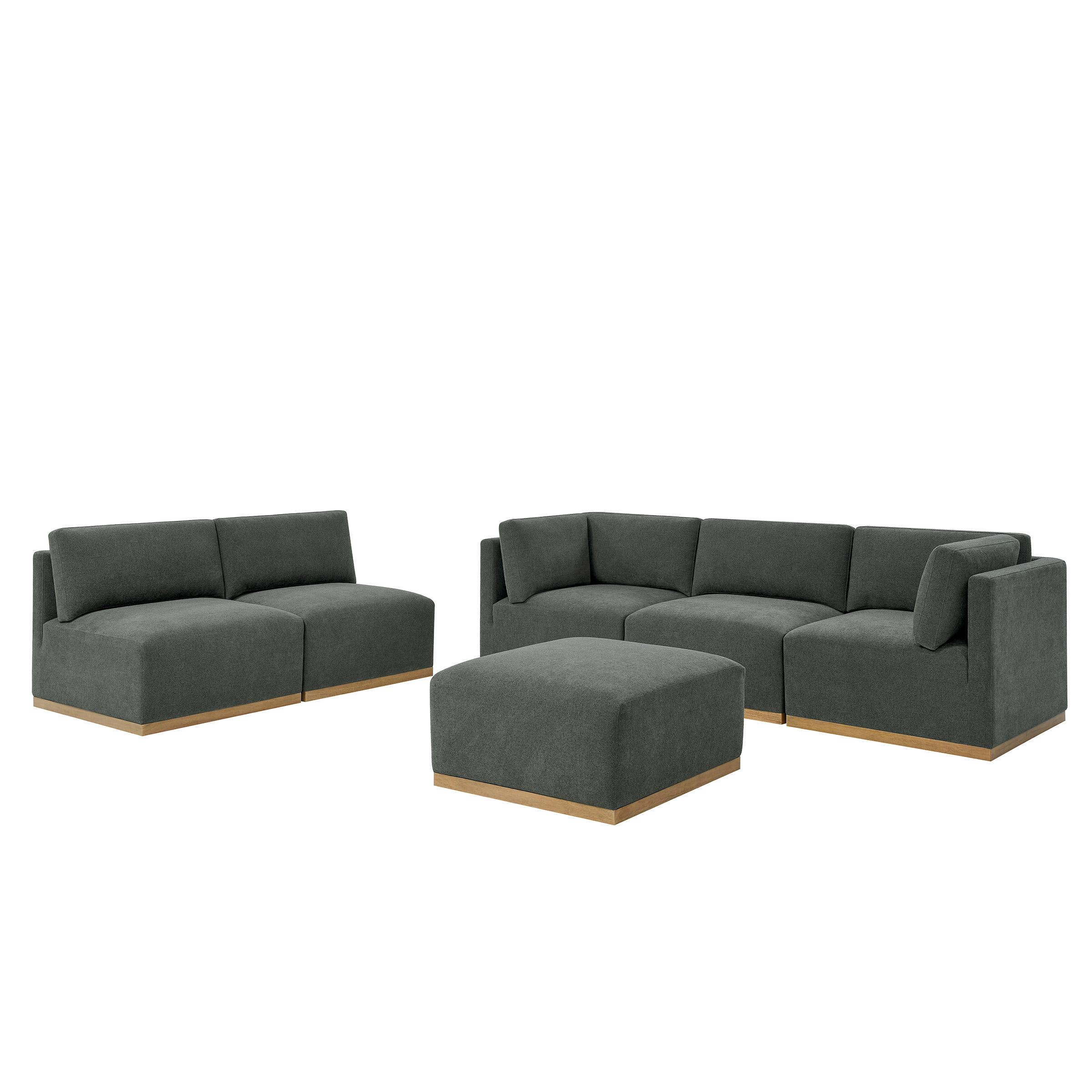 Henredon 6-piece Modular Fabric Sectional with Ottoman | Costco