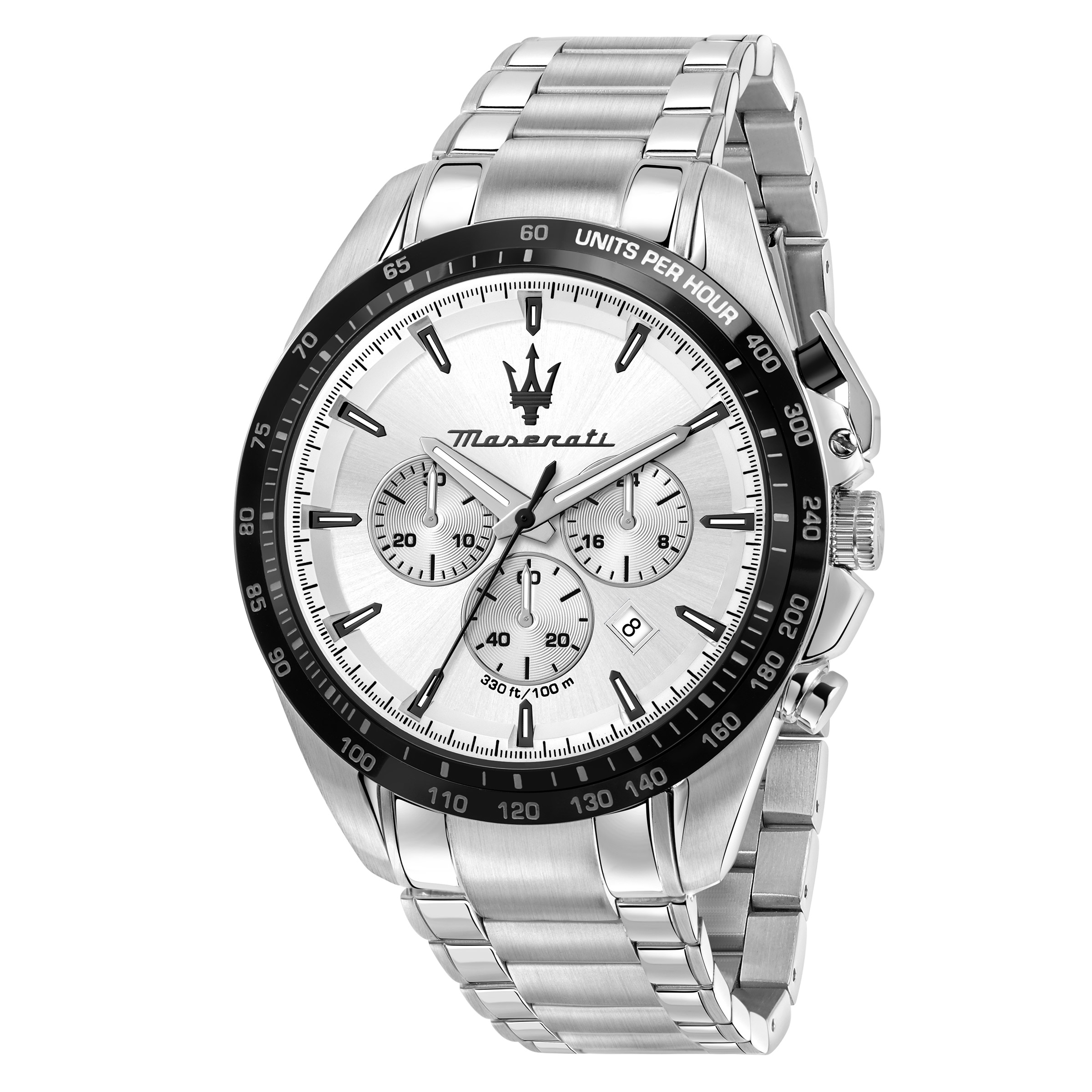 Maserati Traguardo Silver-White Dial Mens Watch