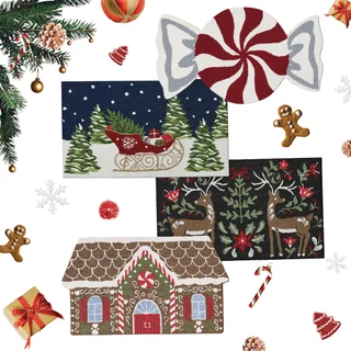 HOLIDAY HOOKED RUG 22" X 38"