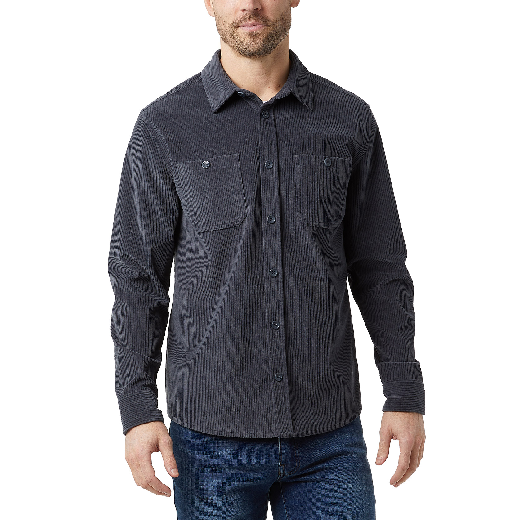 32 Degrees Men's Corduroy Long Sleeve Overshirt