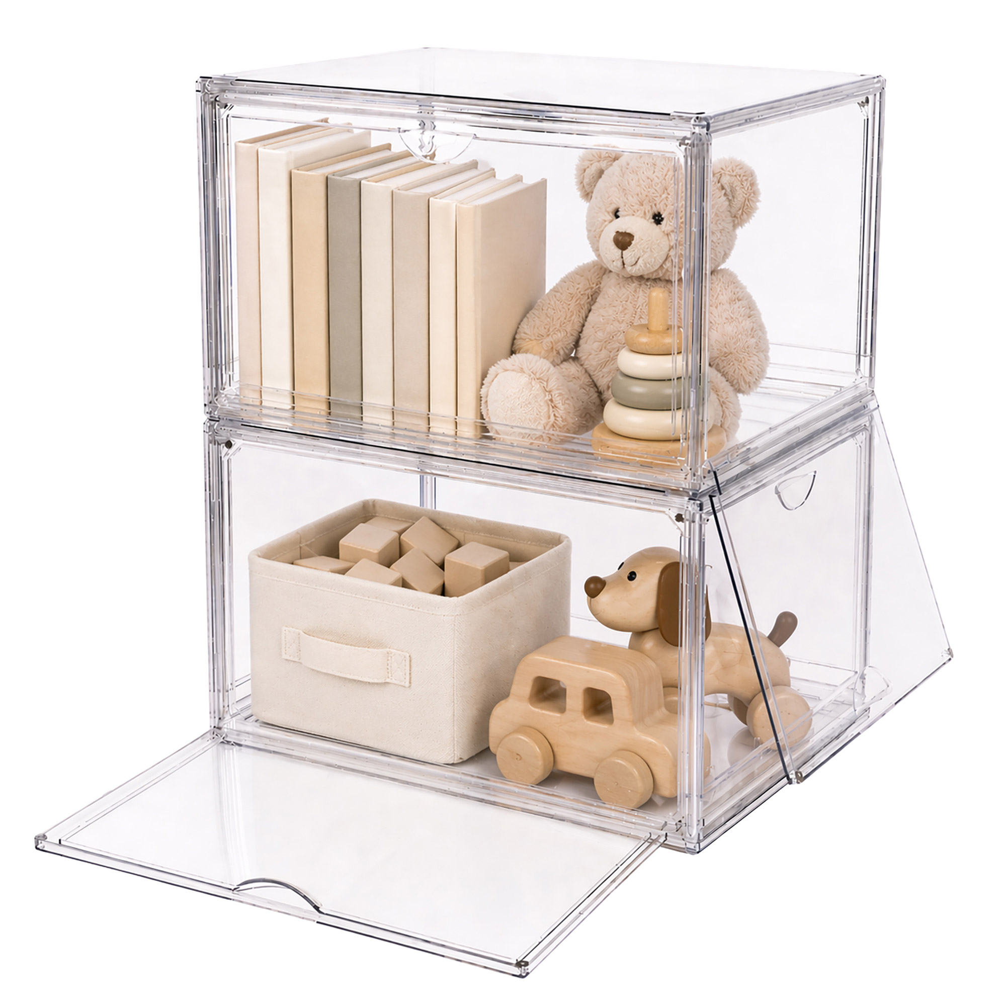 Clear Stackable Shoebox & Organizer, 4-pack | Costco