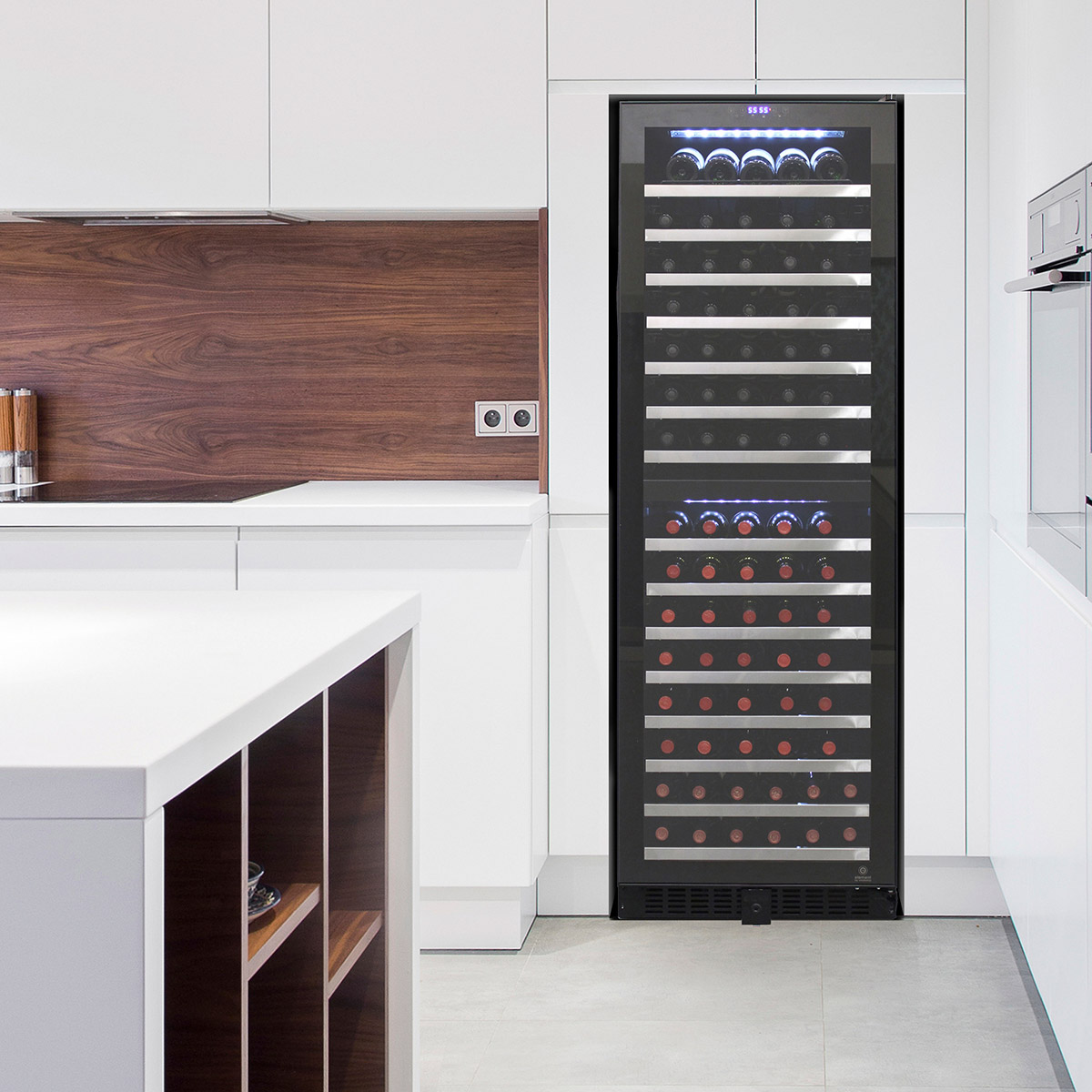 Vinotemp 155-Bottle Wine Cooler with Dual Zone Cooling