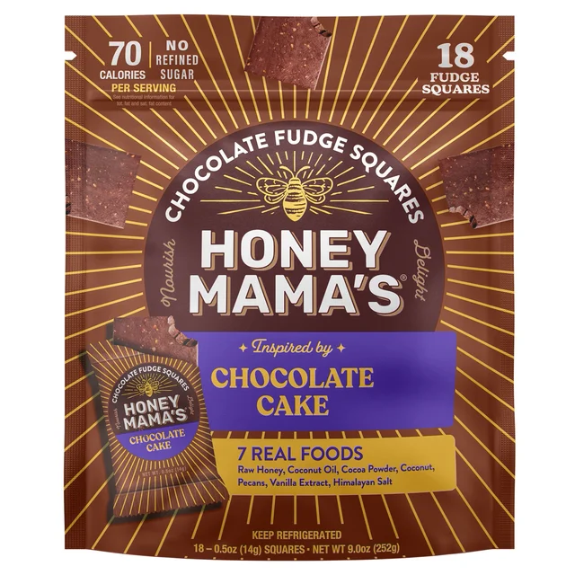 HONEY MAMA'S CHOCOLATE CAKE SQUARES 18/0.5 OZ