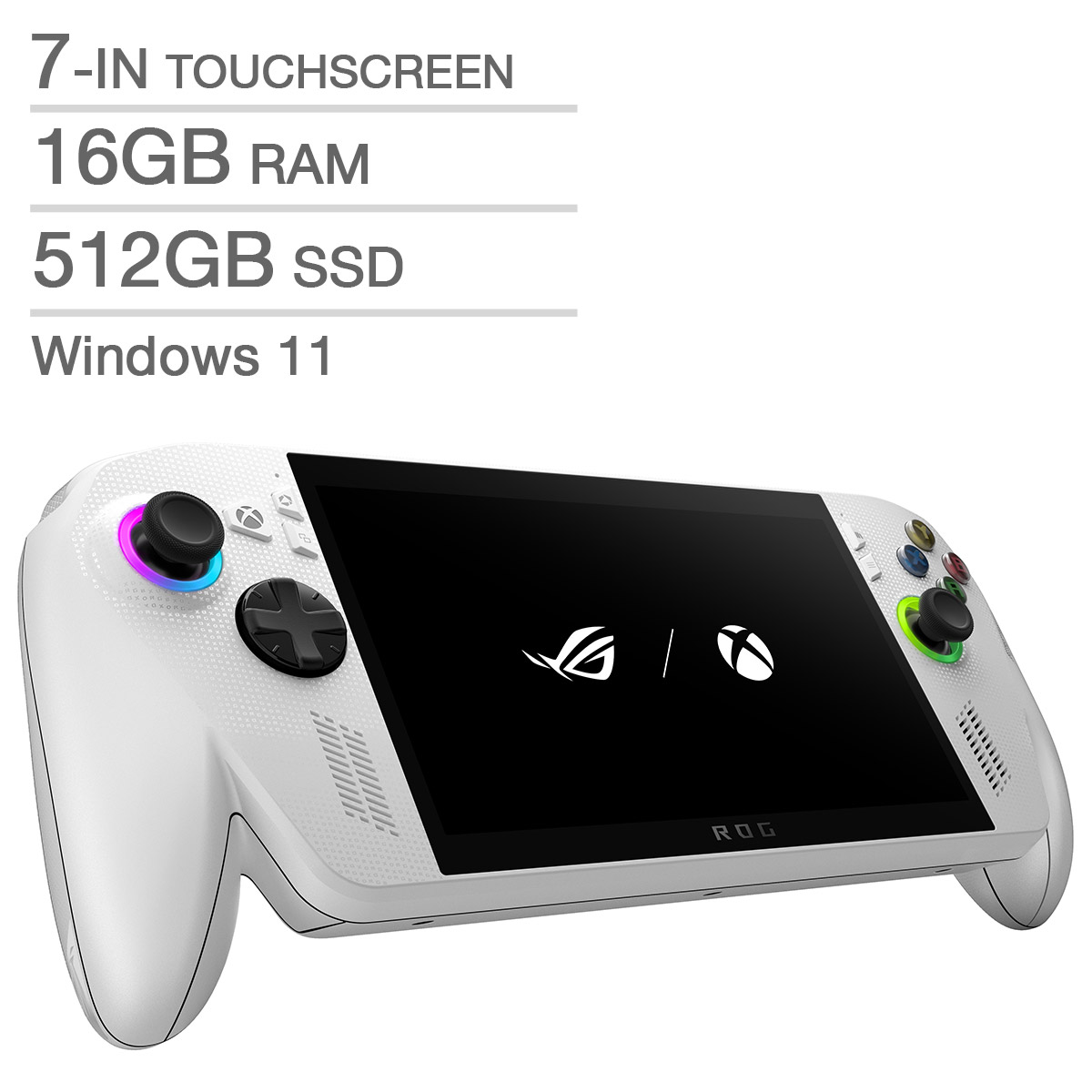 ASUS ROG XBOX Ally 7 in. Touchscreen Handheld Gaming Computer, AMD Ryzen Z2 A – 16 GB RAM, 512 GB SSD