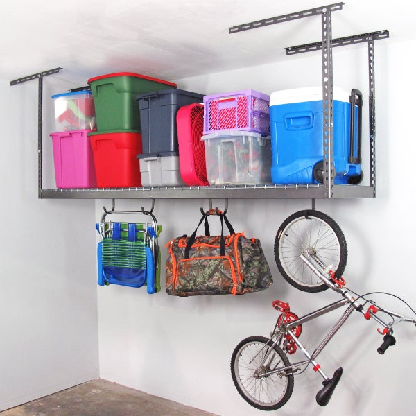 SafeRacks 2 ft x 8 ft Overhead Garage Storage Rack and SafeRacks 2 ft x 8 ft Overhead Garage Storage Rack and