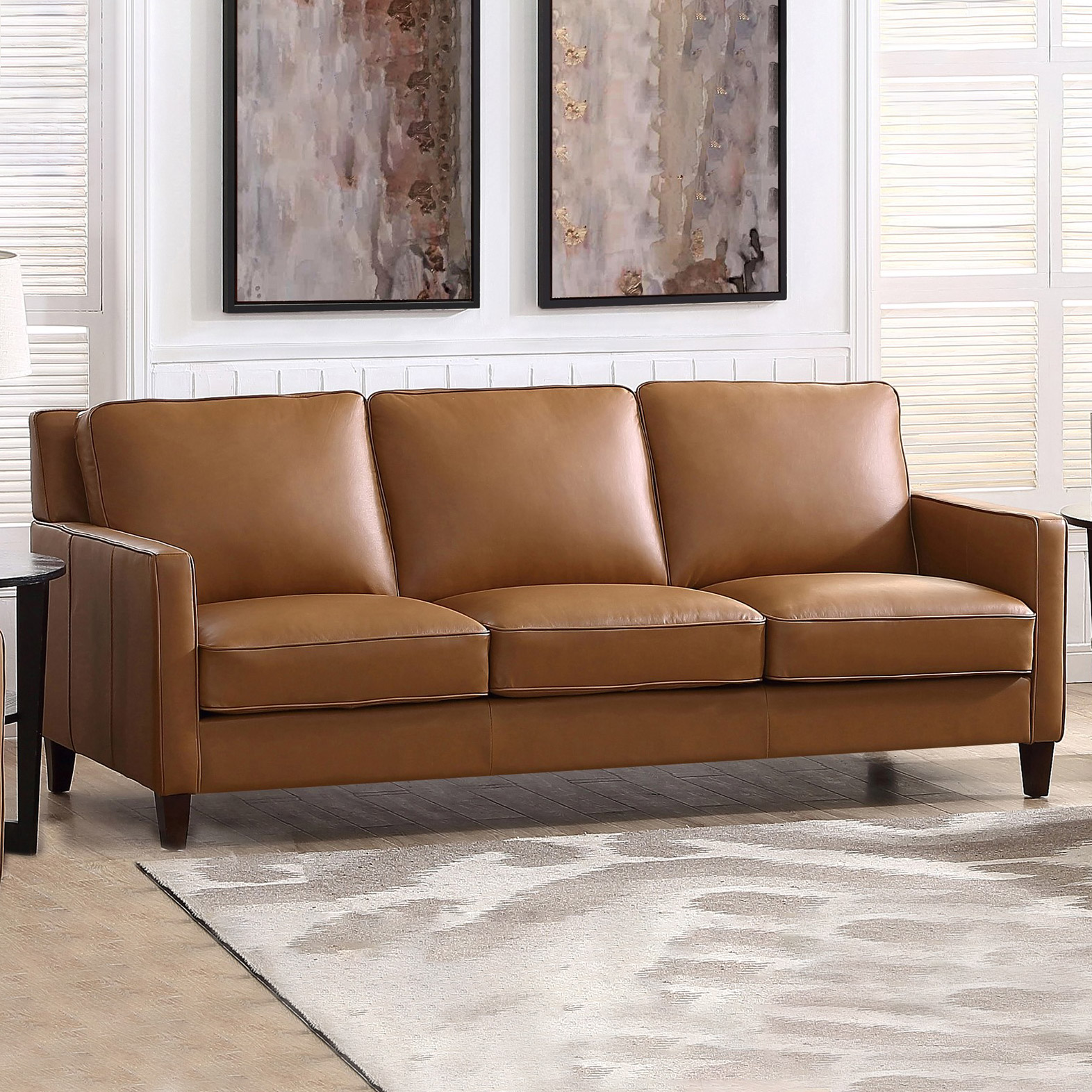 West Park Leather Sofa