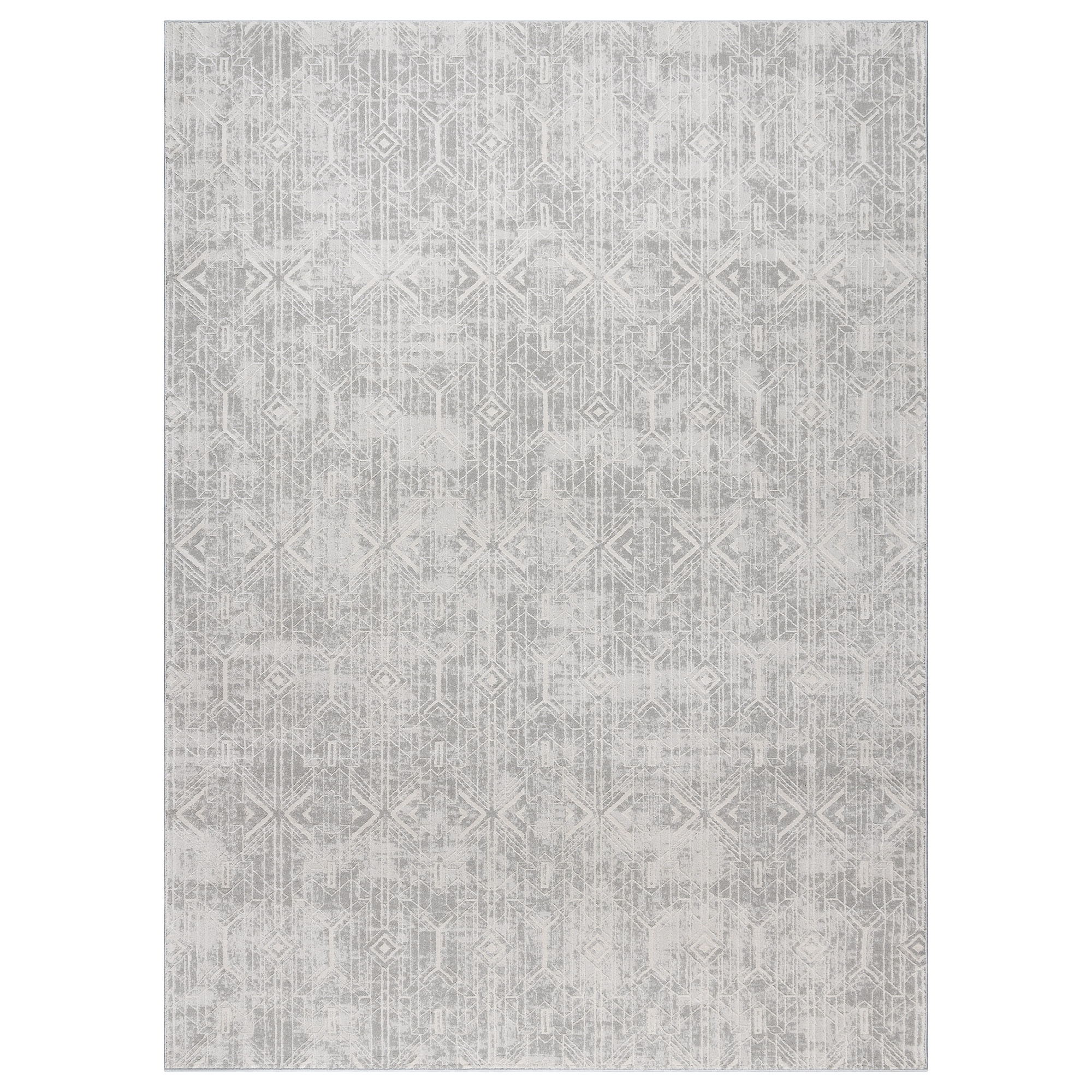 Ooka フェイスクリーム グレー Eden Area Rug, Mesta Ivory 6'6