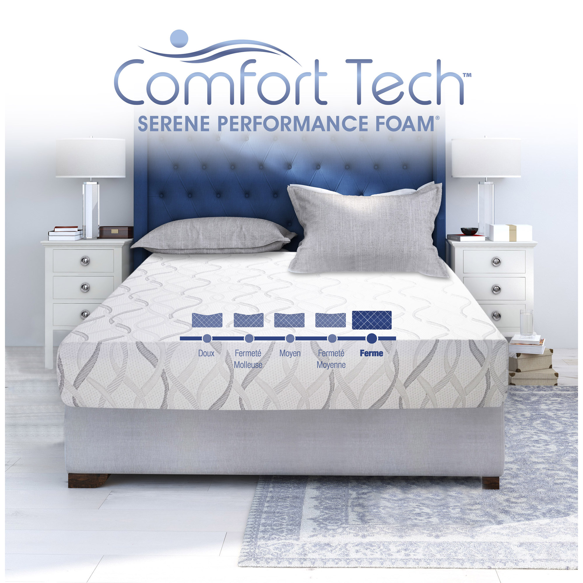 Comfort Tech Serene – Matelas ferme de 25,4 cm (10 po) en mousse