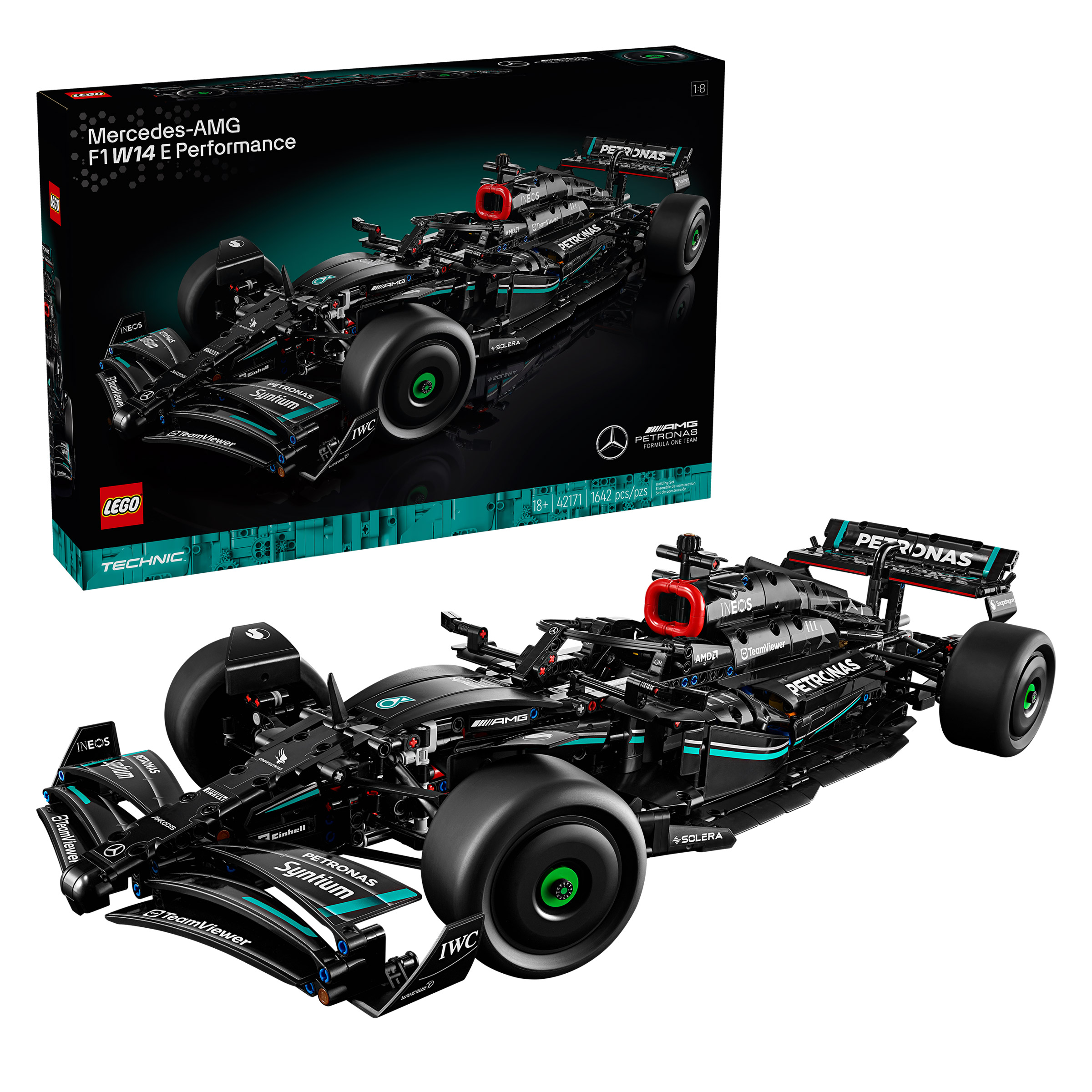 LEGO Technic Mercedes-AMG F1 W14 E Performance Model Car 42171 with bonus LEGO Technic Koenigsegg Jesko Absolut Grey Hypercar Sports Car 42173
